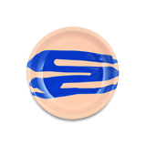 PLATE - Cobalt on Peach