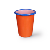 TUMBLER - coral and soft pink with electric blue rim