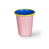 TUMBLER - soft pink and electric blue with chartreuse rim
