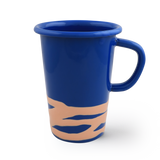 LATTE MUG - Peach on Cobalt