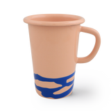 LATTE MUG - Cobalt on Peach
