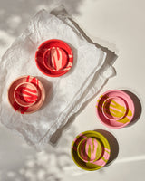 BOWL - Chartreuse on Rose