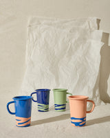 LATTE MUG - Indigo on Mint