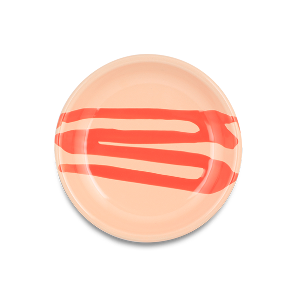 PLATE - Coral on Peach
