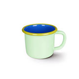 MUG - mint and electric blue with chartreuse rim