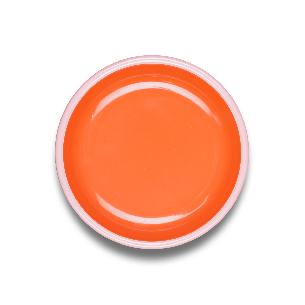 PLATE - coral with soft pink rim – BORNN Enamelware