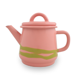 TEA POT - Chartreuse on Rose